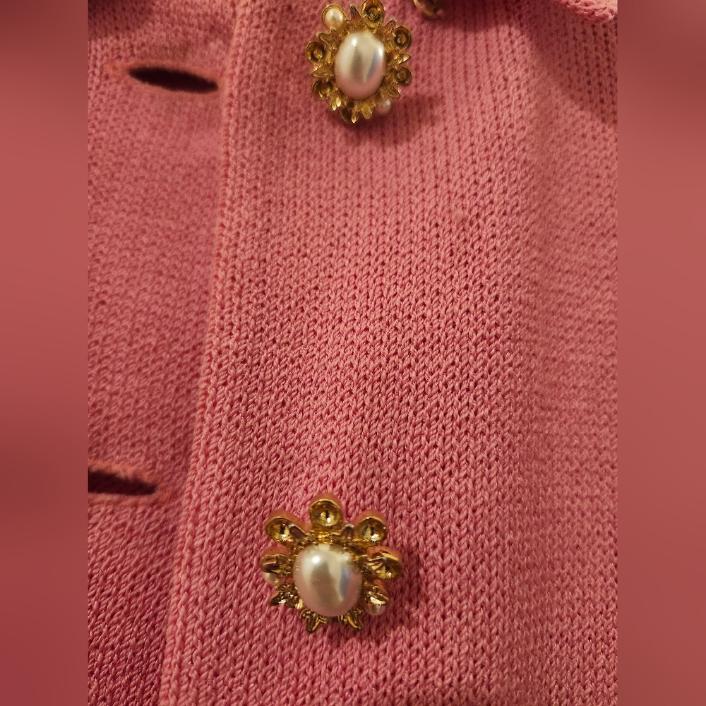 St. John Collection By Marie Gray Pink Button-Up Jacket Size 2 - Picture 6 of 11